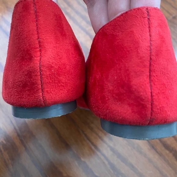 J. Crew Red Edie MicroSuede Tassel Loafer Flats, 6 - Picture 9 of 14